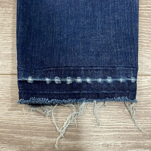 J. Crew Lookout High Rise Skinny Patch Distressed Hem Denim Jeans 25 - Picture 14 of 16